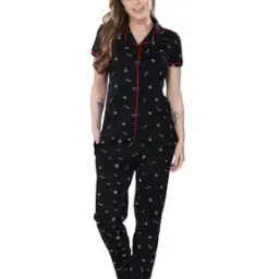 dzzo Micro-Print Shirt & Pyjamas Set-picture-25