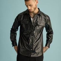 Men Button-Down Oversized Biker Jacket-picture-15