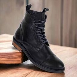 Men Ankle-Length Lace-Up Boots-42
