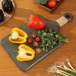 Wooden Chopping Board with wrapped Rattan Handle-48