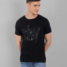 Slim Fit Graphic Print Round-Neck T-Shirt-image-6