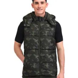 Men Camouflage Print Regular Fit Hooded Jacket-picture-41