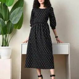 Women Printed Fit & Flare Dress-image-102