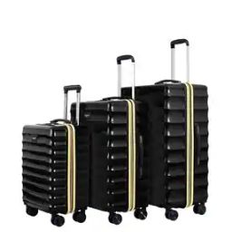 Set of 3 Hard Body Trolley Bag with Number Lock System-37