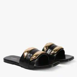 Slip-On Sandals with Metal Accent-image-12