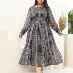 Women Geometric Print Fit & Flare Dress-image-56
