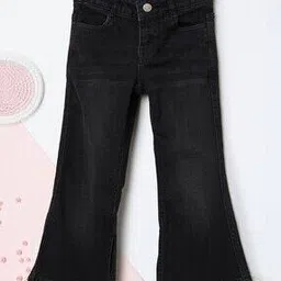 Girls Washed Slim Fit Wide-Leg Jeans-image-42
