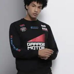 Typographic Print Crew-Neck Sweatshirt-image-84