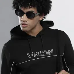 Typographic Print Hoodie with Insert Pockets-picture-48