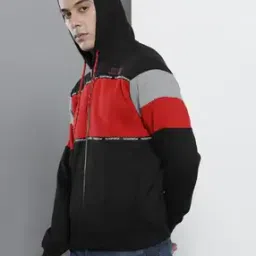 the indian garage co Colourblock Zip-Front Hoodie-picture-12