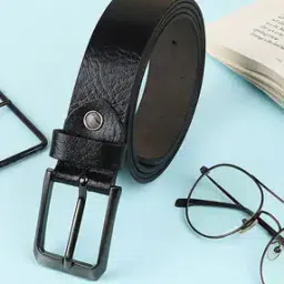 Men Textured Wide Belt with Buckle Closure-picture-20