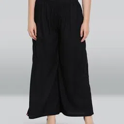Flared Palazzos with Elasticated Waist-image-7