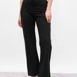 Women Flared Joggers with Drawstring-image-21