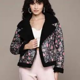 Printed Zip-Front Biker Jacket-image-20