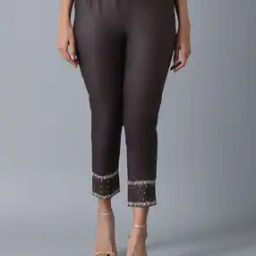Women Embellished Pants with Semi-Elasticated Waist-picture-19