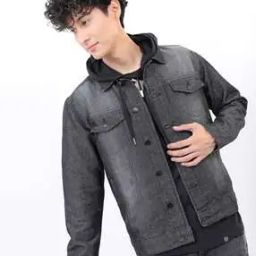 Heavily Washed Denim Jacket with Pockets-picture-16