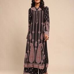 Relaxed Fit Printed Crepe Kurta with Palazzo-image-90