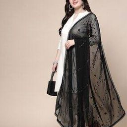 Women Embellished Dupatta with Lace Border-picture-43