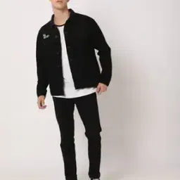 Men Regular Fit Denim Jacket-image-13