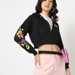 Women Graphic Print Regular Fit Hoodie-image-63