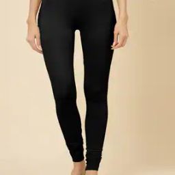 Women Ankle-Length Leggings with Elasticated Waist-image-4