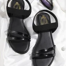shoetopia Open-Toe Slingback Flat Sandals-picture-1