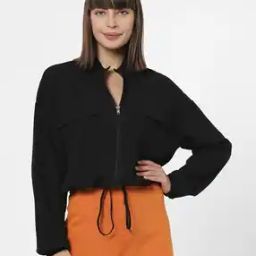 Zip-Front Biker Jacket-image-0