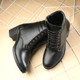 Women Mid-Calf Boots with Lace Fastening-picture-19