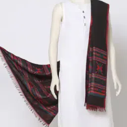 Women Woven Shawl with Raw Edges-image-96