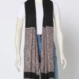 Women Woven Shawl with Raw Edges-image-36