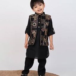 Boys Cotton Kurta and Pant Set   -image-62