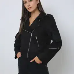 Biker Jacket with Zipper Pockets-picture-10