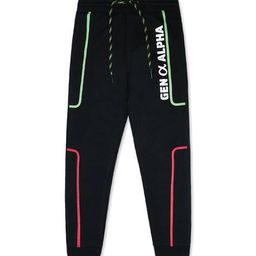 nino togs Boys Typographic Print Joggers with Insert Pockets image 1