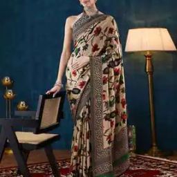 Women Silk Blend Printed Saree-image-48