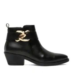 Women Ankle-Length Boots with Metal Accent-45