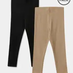 r&b Girls Pack of 2 Ribbed Leggings with Elasticated Waistband-picture-41