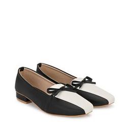 Colourblock Slip-On Chunky Heeled Shoes-60