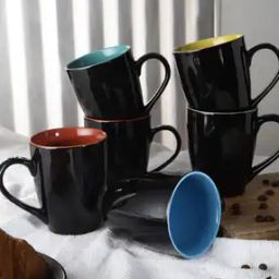 Set of 6 Ceramic Coffee Mugs-16