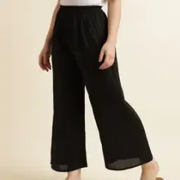 fabclub High-Rise Palazzos with Elasticated Waist-picture-40