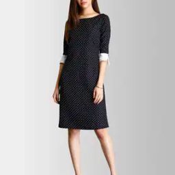 Polka-dot Print A-line Dress-image-79