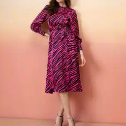 Women Animal Print Fit & Flare Dress-picture-0