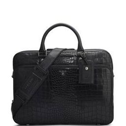 Men Croc-Embossed Genuine Leather Laptop Bag-image-82