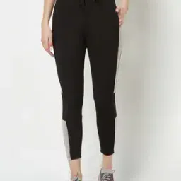 Women Striped Pattern Straight Joggers-image-63