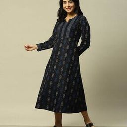 Women Floral Print A-Line Dress-image-16