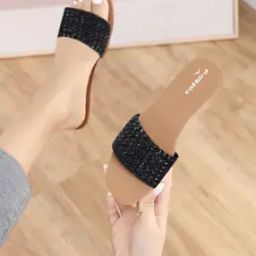 Women Basket Weave Pattern Slides-47