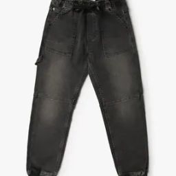 Boys Light-Wash Regular Fit Cargo Jeans-picture-30