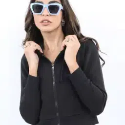 Zip-Front Crop Hoodie-picture-0