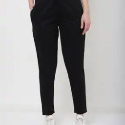 Women Track Pants with Elasticated Drawstring Waist-image-35