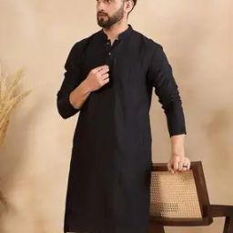 Men Regular Fit Long Kurta-image-79