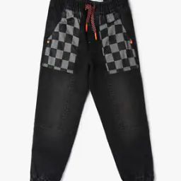 Boys Checked Slim Fit Jogger Jeans-picture-12